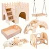 1pc Hamster Toys, Hiding House Swing Seesaw Training Toys, Suitable For Gerbils, Mice, Dwarf Hamsters