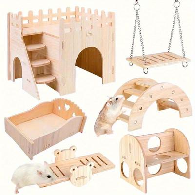 1 Stück Hamsterspielzeug, Versteckhaus Schaukel Wippe Trainingsspielzeug, Geeignet für Rennmäuse, Mäuse, Zwerghamster