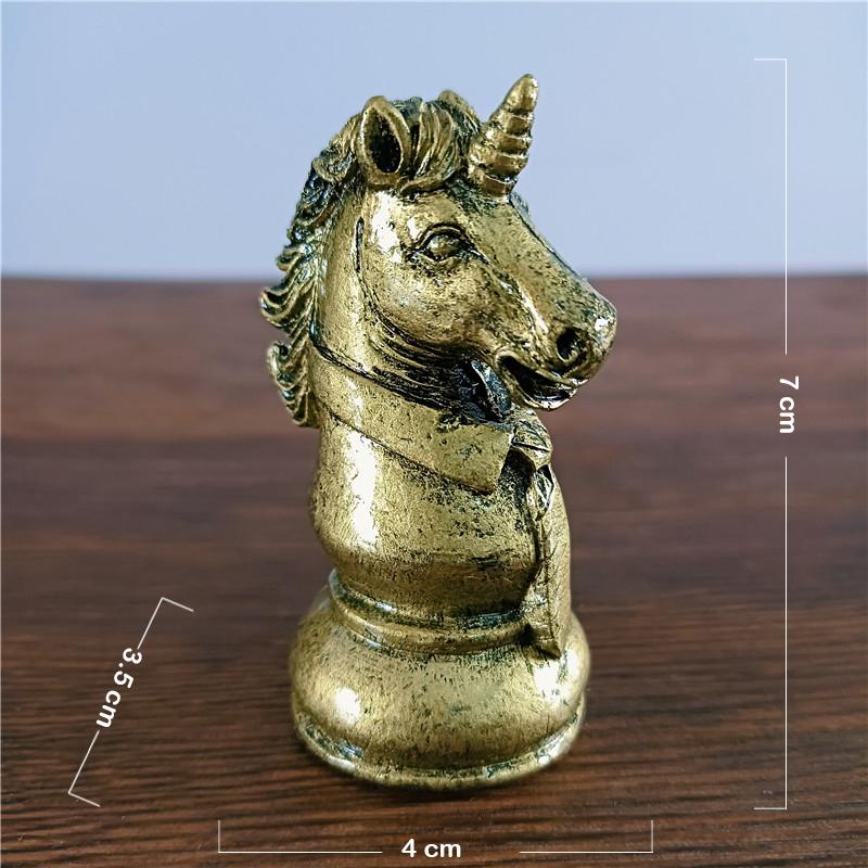 Black & White International Chess Figurines Statue Chess Pieces Board Games Accessories Home Decor Chessmen Ornaments