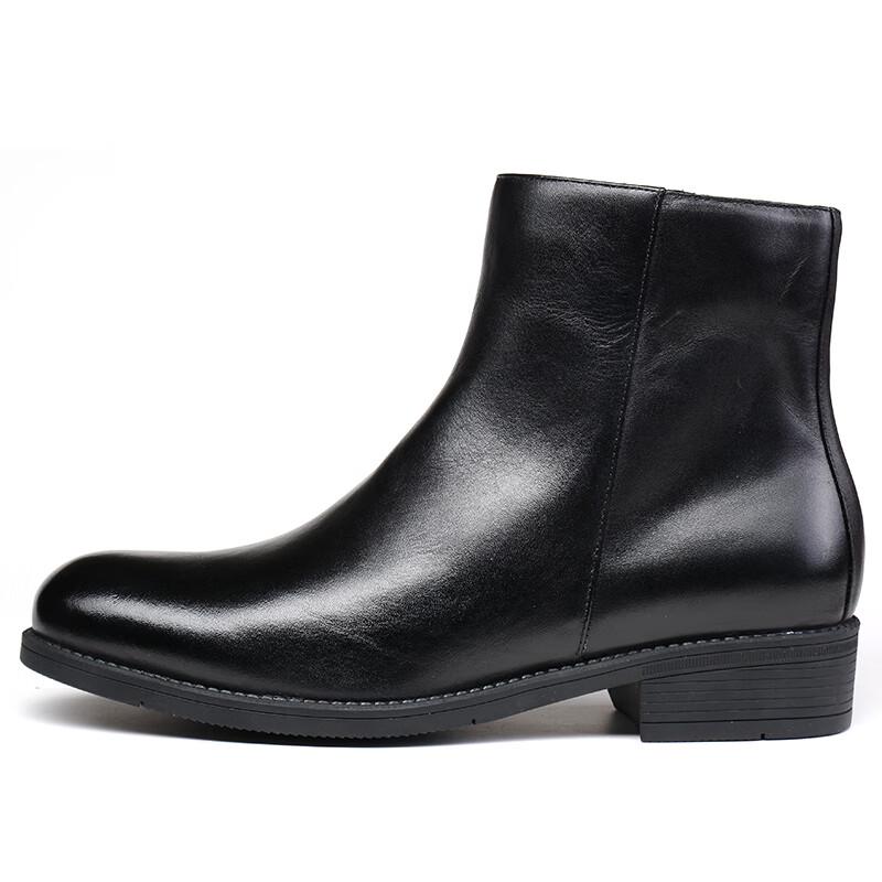 Jihua 3515 Starker Mann Herren Chelsea Winterstiefel mit Lammfellfutter