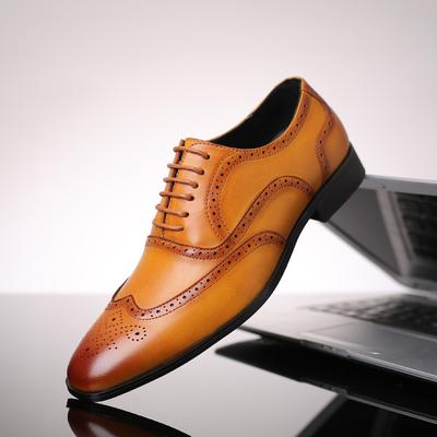 Nuove scarpe in pelle moda formale da uomo taglie forti scarpe casual britanniche scarpe singole brogue scarpe alla moda scarpe singole da uomo