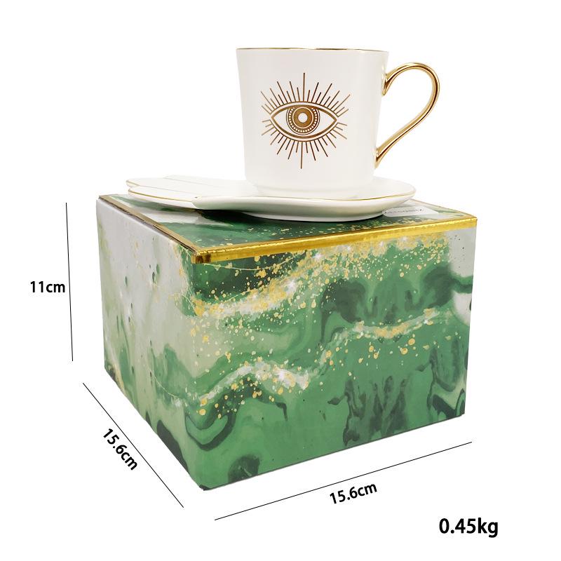 Nordisches Keramik-Set für Türkischen Kaffee & Tee mit Untertassen