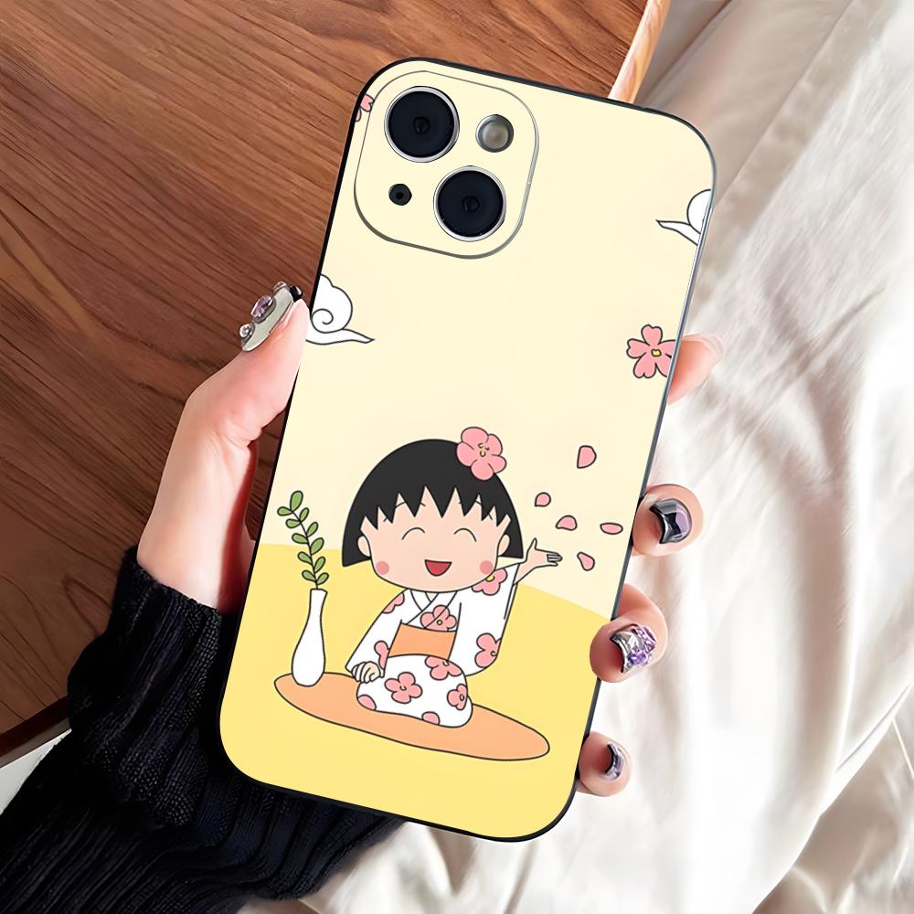 Chibi Maruko-chan Phone Case For IPhone 17 Pro Max 16 15 14 Pro Max 13 11 X Xs Xr 8 7Plus Silicone Cover