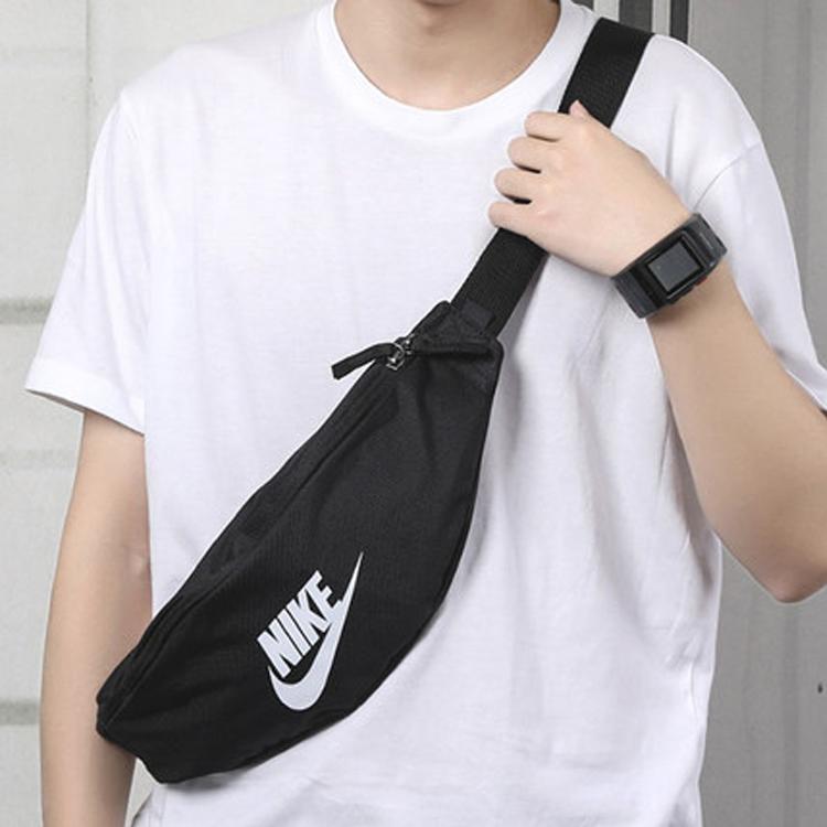 New Nike Heritage 3L Waist Bag Black/Black/White DB0490-010