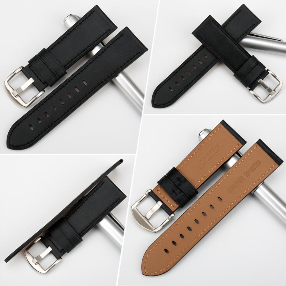 WatchBand Genuine Leather Watchband Watch Accessories Watch Strap 22mm 24mm Bracelet Soft Thin Watch Band Watchband For Fossil
