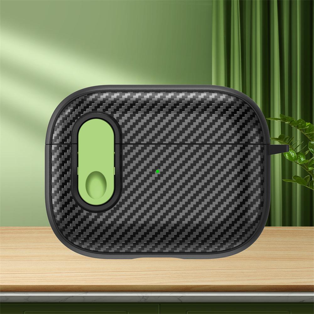 Carbon fiber lock for AirPods pro1 protective case 1 generation 1 generation apple bluetooth headset protective case simple