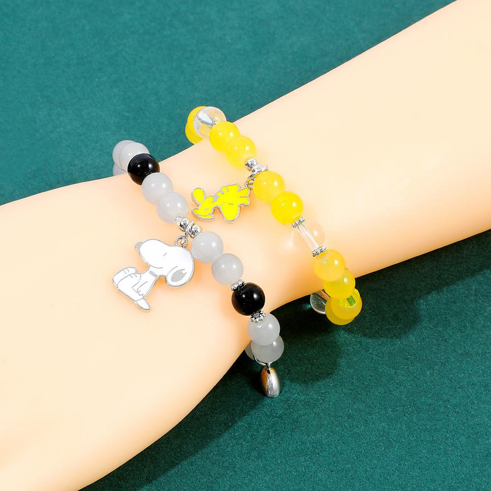 Peanuts Snoopy Love Heart Jewelry With Zinc Alloy Charm For Couples Gift