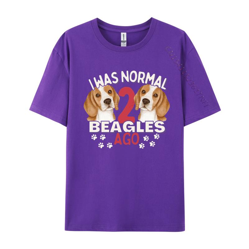 I Was Normal Two Beagles Ago Tshirt Graphic Printed Tshirt Print T Shirt For Men Funny Dog Premium Tshirt