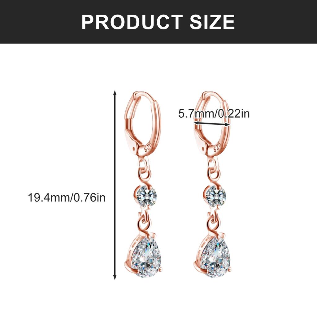 Elegant Zirconia Teardrop Earrings Versatile Zirconia Ddrop Earrings Adornment for Women Suitable for All Occasions