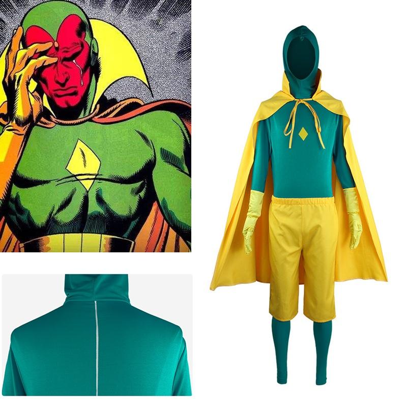 Wanda Vision Cosplay Jumpsuit Outfit With Cloak For Halloween