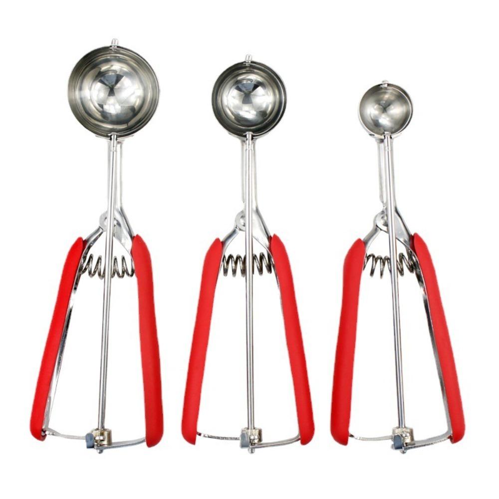 1/3PCS 304 Stainless Steel Ice Cream Scoop Ice Ball Maker Cookie Dough Scoop  Kitchen Tools