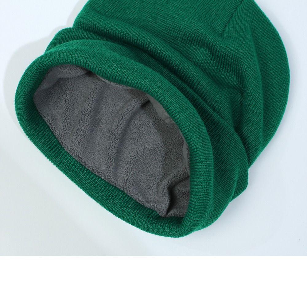 Knit Beanie Hat Fleece Lined Skull Cuff Cap Soft Ski Hats  for Men Women