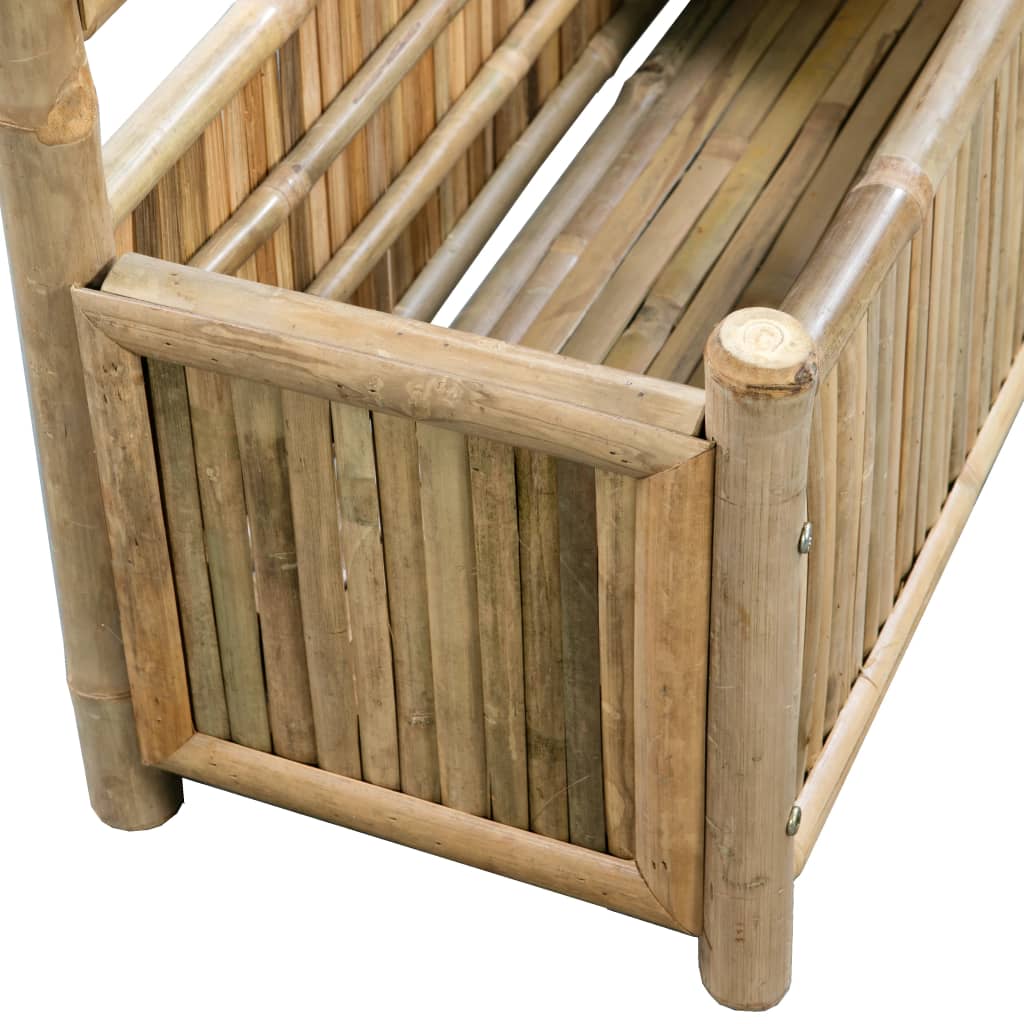 Elevated Planter with Trellis Bamboo 70 cm