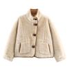 New, fashionable and casual loose double-sided fleece thermal jacket