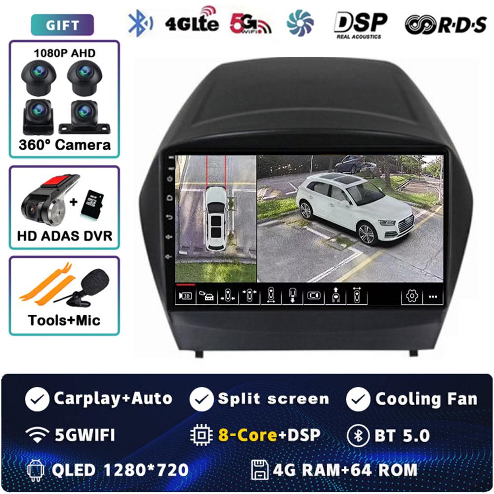 Android 14 Carplay Car Radio For Hyundai Tucson 2 LM IX35 2009 - 2015 Multimedia Video Player Navigation GPS Stereo 2Din DVD DSP