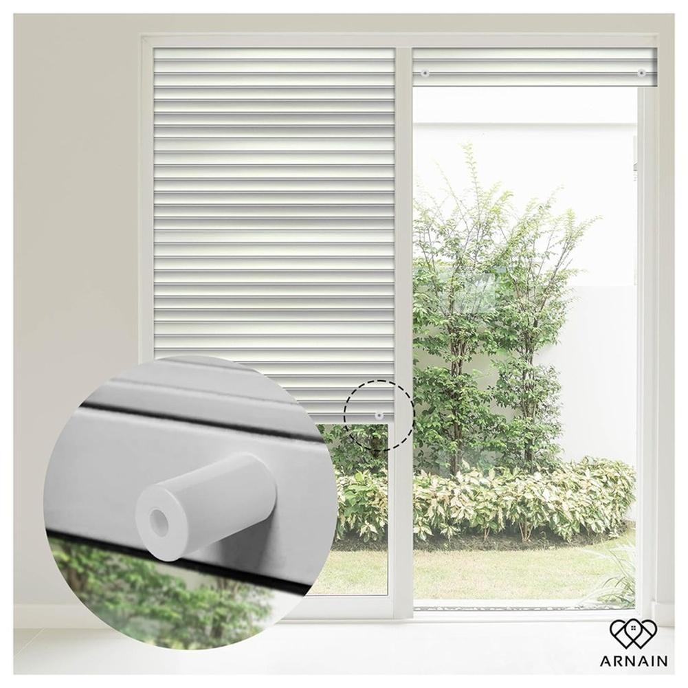 8 Stück 40mm Weißes Kunststoff-Rollladen-Stopperset Mit Schrauben Verhindert Übermäßiges Gleiten Für Fensterladen-Hardware-Zubehör