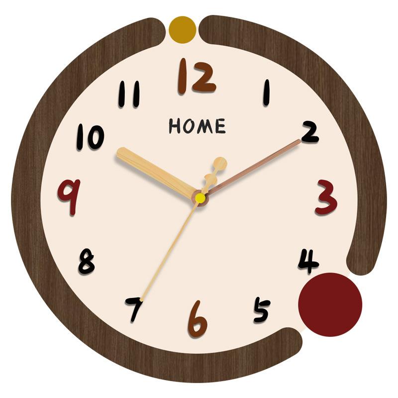 Creative household clock, wall clock, living room silent clock, wall-mounted electronic calendar swinging quartz clock
