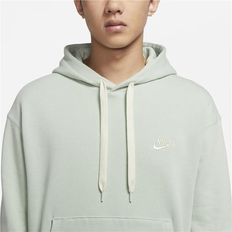 Nike French Terry Embroidered Logo Hoodie Men Sweatshirt Green DA0024-017