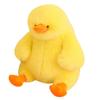 Adorable Yellow Long-Haired Plush Duck Doll - Huggable Stuffed Animal Pillow Gift
