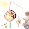 Przenośne Chińskie Lampiony Papierowe Chińska Tradycyjna Ręczna Lampa Dekoracja Świąteczna Sztuczny Lampion LED Ręczny Festiwalowy Papier