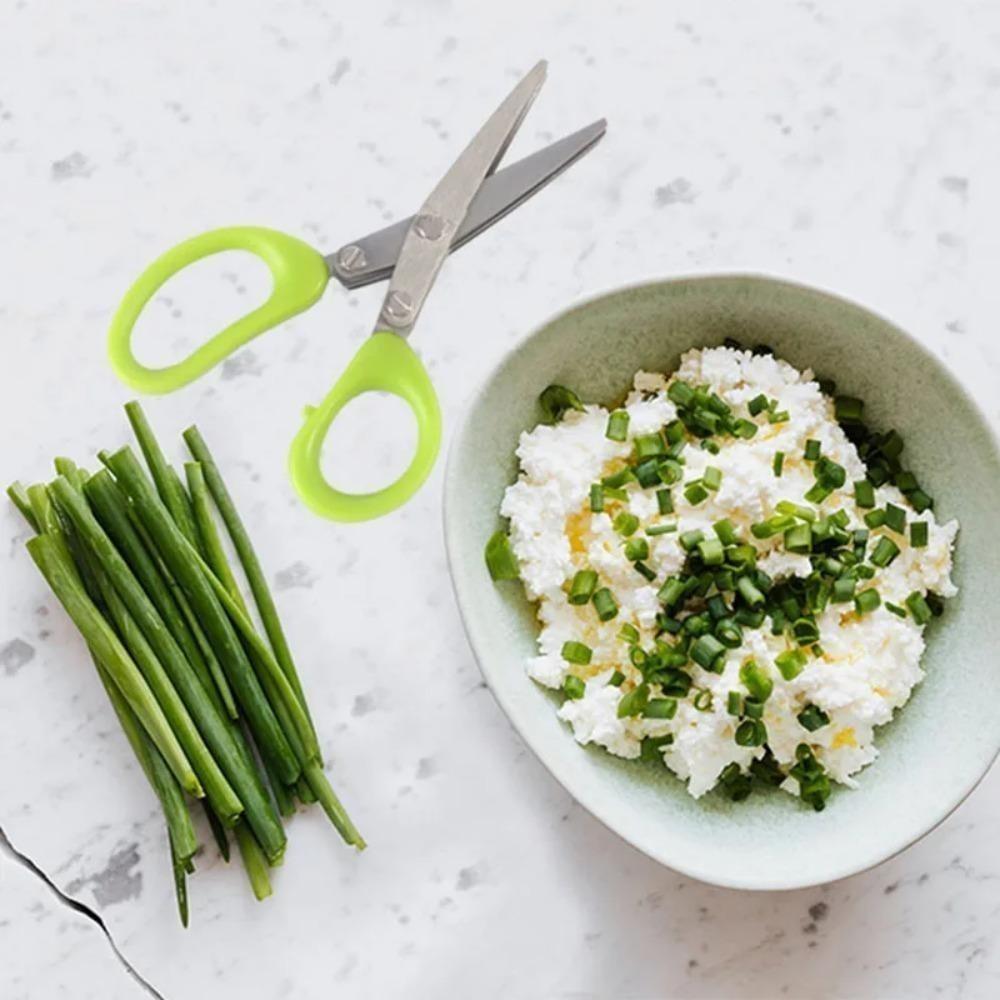 Forbici da Cucina Multistrato Acciaio Inossidabile Taglia Verdure Cipollotto Erbe Alghe Spezie Strumento da Cucina Accessori da Cucina
