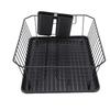 Dish Drying Rack Iron Dish Drainer Rack with Utensil Holder for Kitchen Counter Sink Spoons and Forks