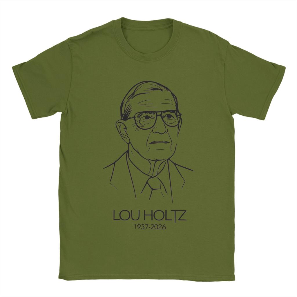 Unisex Lou Holtz TShirts  Cotton Top Tees Summer Y2K Funny Short Sleeves TShirt Crewneck Harajuku Casual Tshirt 4XL 5XL 6XL