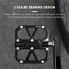 Pedal, 3 Bearing Anti Skid Mountain Bike Flat Pedal for All Terrain Riding