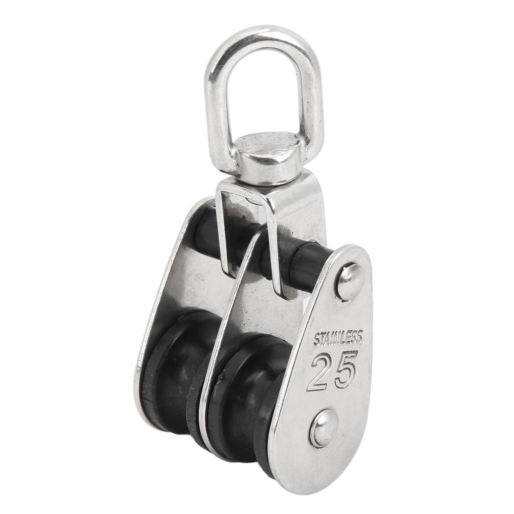 25mm 1in Marine Pulley Rotatable 304 Stainless Steel Waterproof Corrosion Resistant
