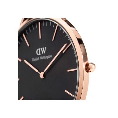 [Official Shop/2-Year Warranty/Authentic Import] Daniel Wellington DW Watch for Men and Women, Classic Black Cornwall, 36mm, Stylish Black Leather Wat