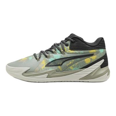 Dagger Bequeme Weiche Stoff Strapazierfähige Mid-Top Basketballschuhe Unisex Sneaker Grün 312168-01