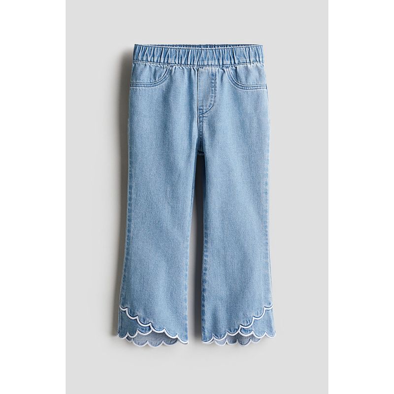 

HM Children s Clothing Girl Denim 2025 Autumn New Arrival Elastic Waist Horn Loose Pants 1268292