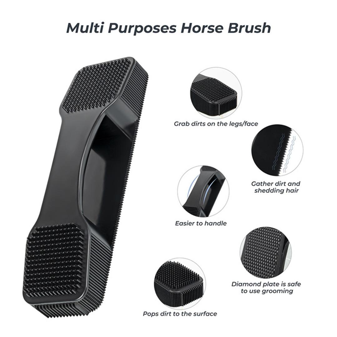 

Aidier 5 в 1, массажная щетка для ухода за волосами лошадей, инструмент для удаления грязи