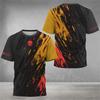 Quick-drying T-shirt Men Summer 2025 Men's Tennis Running 3D Printing Outdoor Daily Summer Fashion Round Neck Quick-drying Short