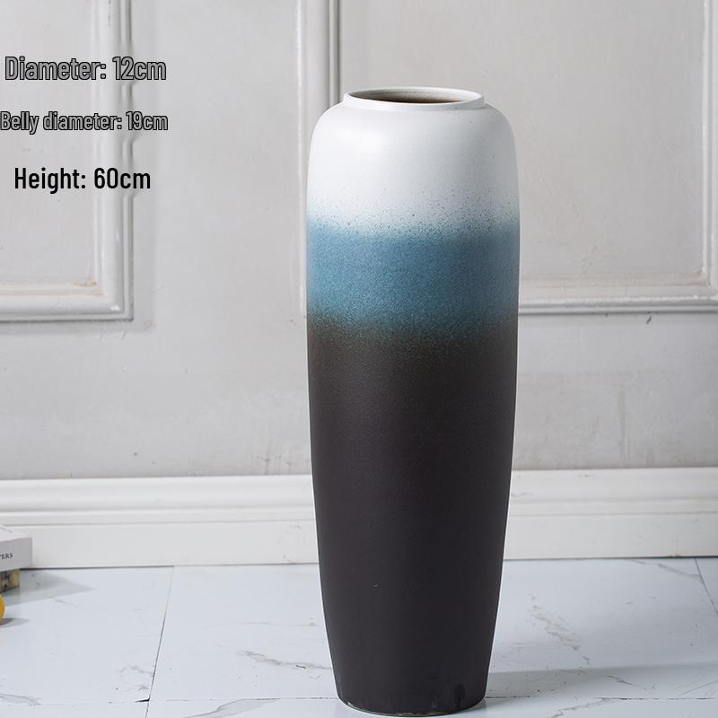 Ceramic Floor Vase for Living Room Dried Flower Arrangement - New Chinese Style Home Decor