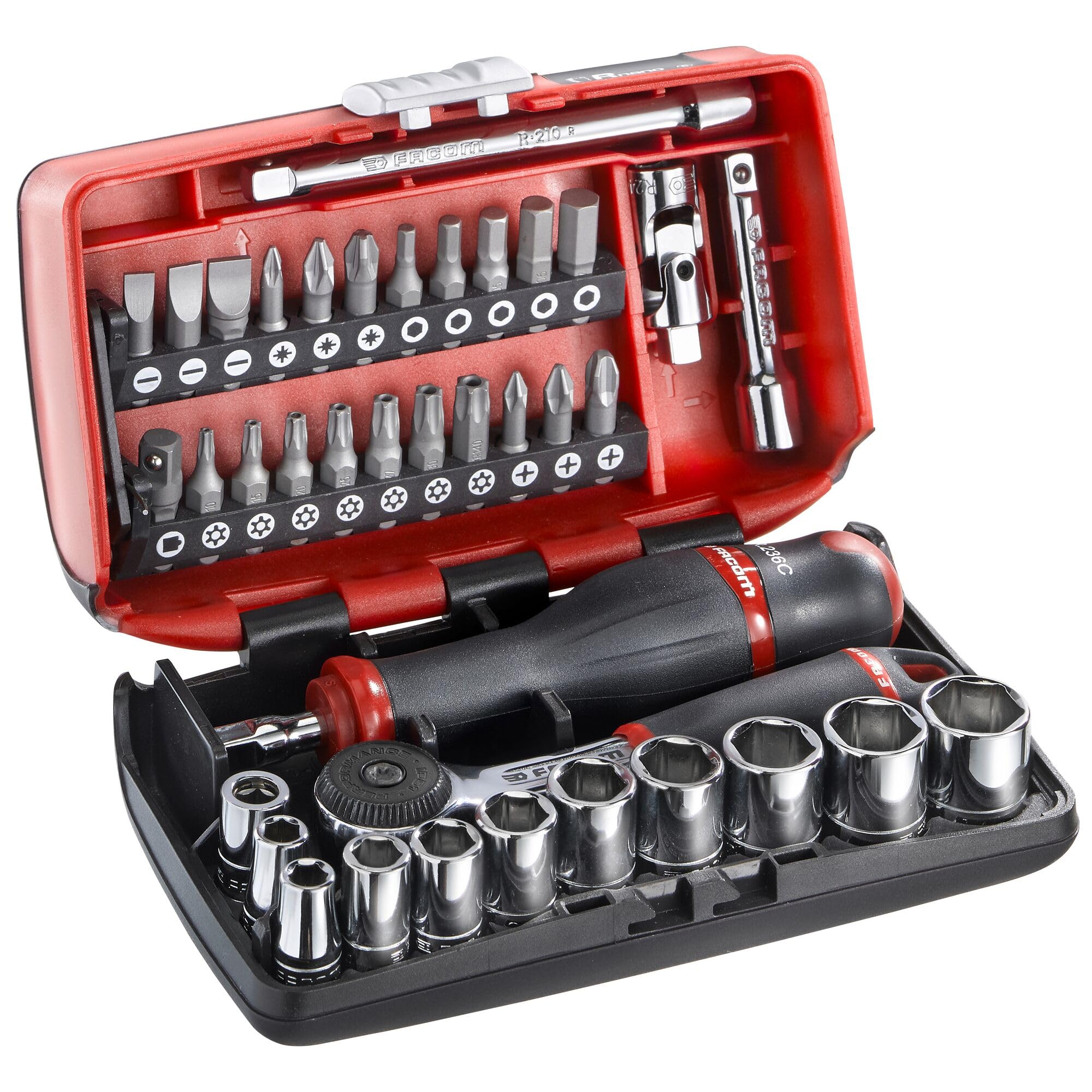

FACOM R2NANO Socket Wrench and Socket Bit Metric Socket Set, 6-Point 1/4