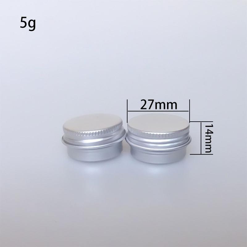 50PCS 10g 30g 50g 100g Aluminum Tin Jars Empty Cosmetics Container Metal Candle Jars with Lids Lip Balm Pot Face Eye Cream Box