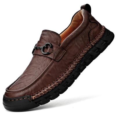 Classic Handmade Casual Leather Shoes Men Loafers Comfortable Moccasins Men Flats Shoes Genuine Leather Men Shoes