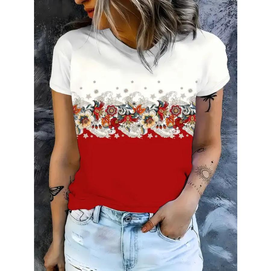 T-Shirt Women Tees 3D Print Short Sleeve Comfortable Sportwear T Shirts