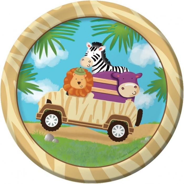 Creative Party Safari Adventure Disposable Plates (Pack of 8)