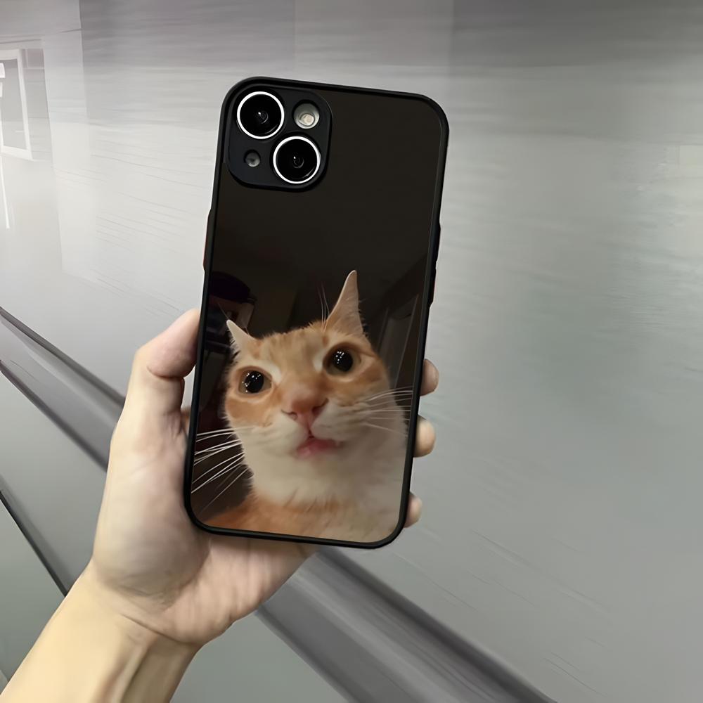 Cute Funny Cat Cats Phone Case For Iphone 17 16 15 14 13 12 Pro Max Xr Air Plus Skin Feel Black Hard Shell Cover