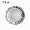 Modern Style Mirror Finish Stainless Steel Serving Tray Silver Brushed Back Dessert Plate Round Fruit Plate Tableware