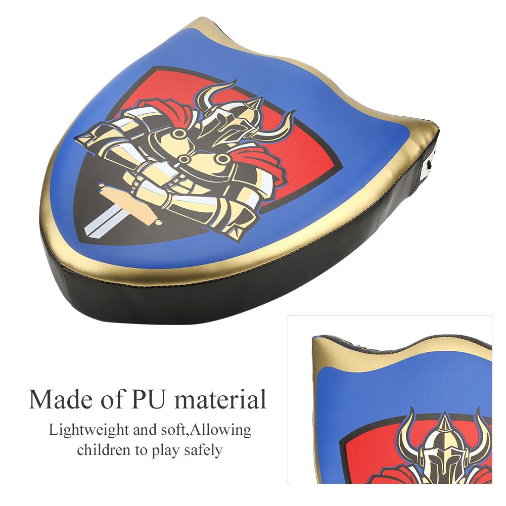 Children Taekwondo Boxing Training Fighting Knight Shield Sword Pretend Play Costume AccessoriesBlue Combination