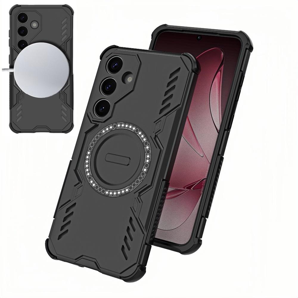 Armoured Shockproof Magnetic Case For Samsung Galaxy S25 Plus Ultra Edge A55 A26 A16 A06 Wireless Charging Case