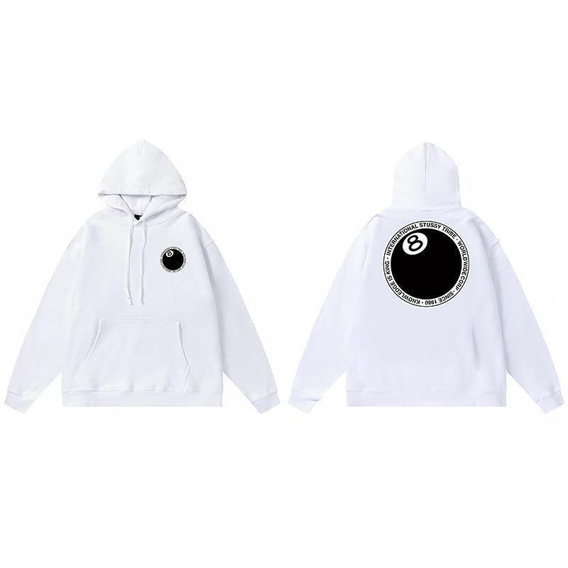 Stussy Mens Hooded Sweatshirt Casual Loose Fit Streetwear Printed Pullover