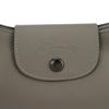 Longchamp Le Pliage Classic Leather Shoulder Bag Small Women Bags Dove-Gray 10316987P55