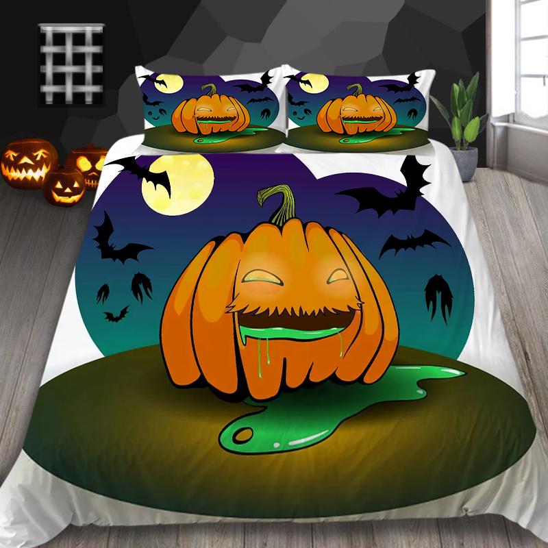 Halloween Home Textiles 3D Printed Duvet Cover Set Luxury Quilt Cover Microfiber Polyester King Queen Size Duvets Bedding