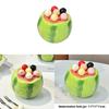 Watermelon Fruit Shape Storage Jar With Six Stainless Steel Forks For Kids Daily Use