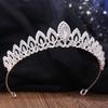 Zuangang nowa biżuteria ślubna stop liści inkrustowany kryształkami mała korona ślubna akcesoria ślubne nakrycie głowy