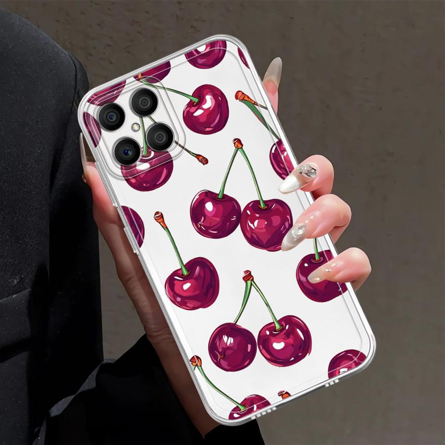 

Case for Honor X9a X9b X8a X7b X8 90 Lite X8b Soft Phone Cover Fruit Cherry Honor X8b